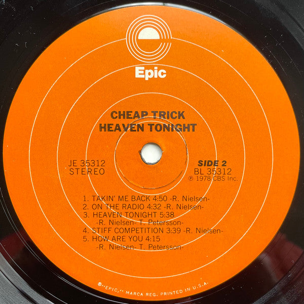 Cheap Trick : Heaven Tonight (LP,Album,Stereo)