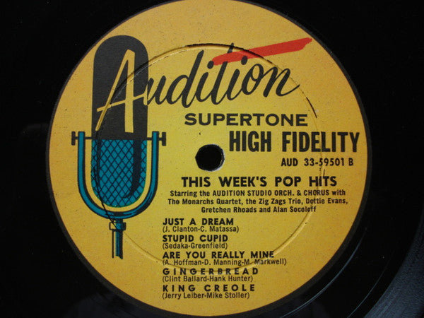 Audition Studio Orchestra, The Featuring Monarchs Quartet, The, Zig Zags Trio, The, Gretchen Rhoads : This Week's Pop Hits (LP,Compilation,Mono)