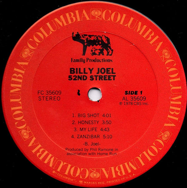 Billy Joel : 52nd Street (LP,Album,Stereo)