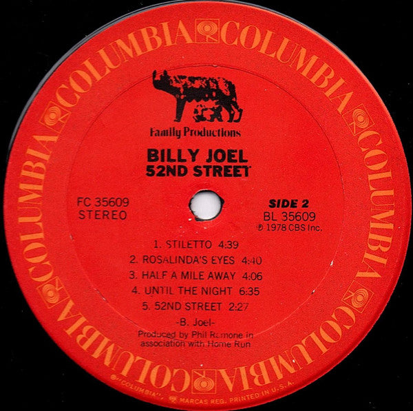 Billy Joel : 52nd Street (LP,Album,Stereo)