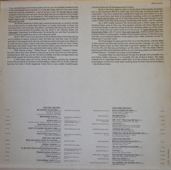 Andrews Sisters, The : The Best Of The Andrews Sisters (LP,Compilation,Stereo)