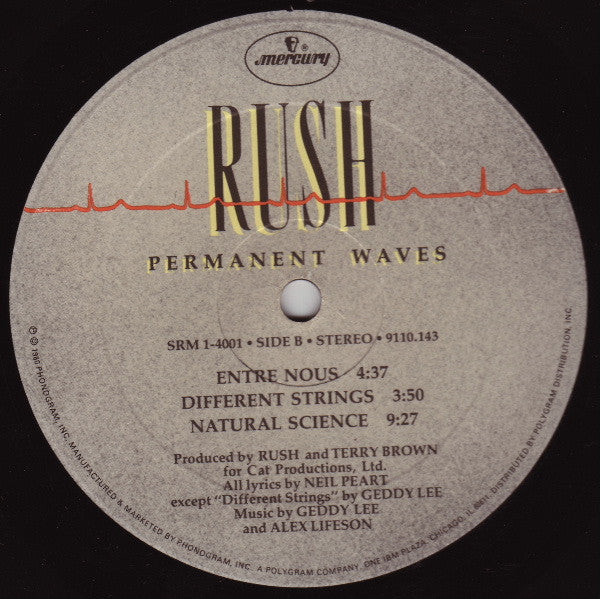 Rush : Permanent Waves (LP,Album,Stereo)