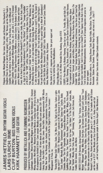 Metallica : Master Of Puppets (Album,Club Edition)