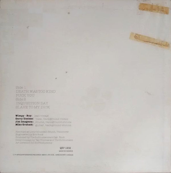 Subhumans, The : The Subhumans (12",45 RPM,EP)