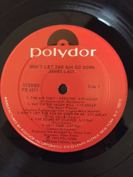James Last : Don't Let The Sun Go Down (LP)