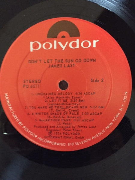James Last : Don't Let The Sun Go Down (LP)