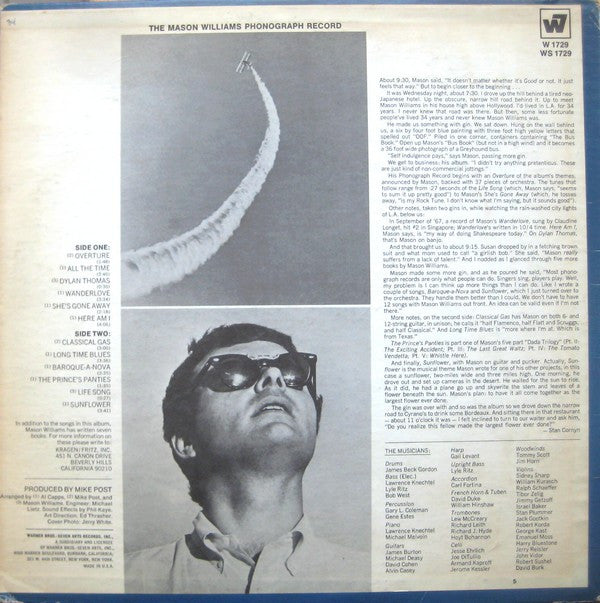 Mason Williams : The Mason Williams Phonograph Record (LP,Album,Stereo)