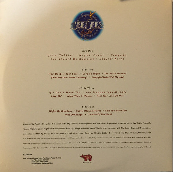 Bee Gees : Greatest (LP,Compilation,Club Edition)