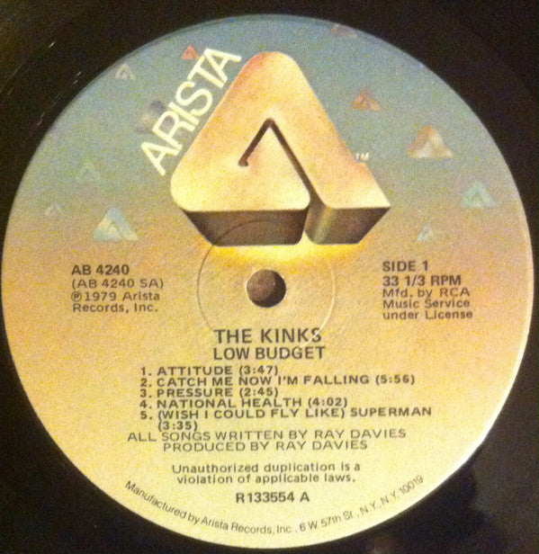Kinks, The : Low Budget (LP,Album,Club Edition)