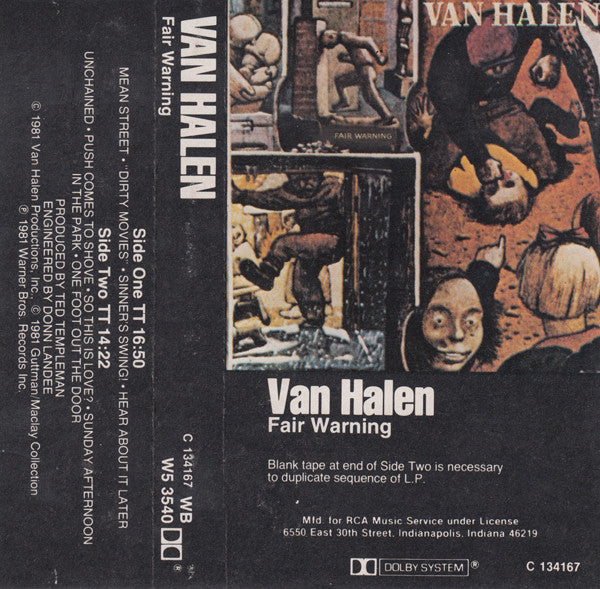 Van Halen : Fair Warning (Album,Club Edition)