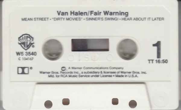 Van Halen : Fair Warning (Album,Club Edition)