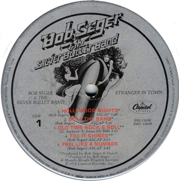 Bob Seger And The Silver Bullet Band : Stranger In Town (LP,Album)