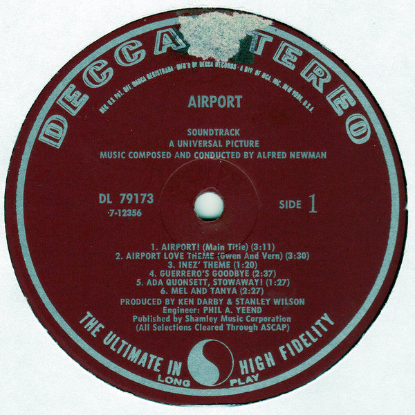 Alfred Newman : Airport (LP,Album)