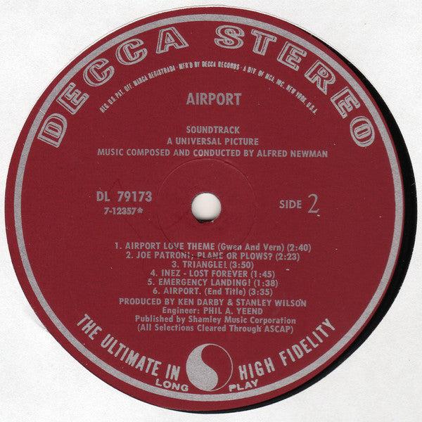 Alfred Newman : Airport (LP,Album)