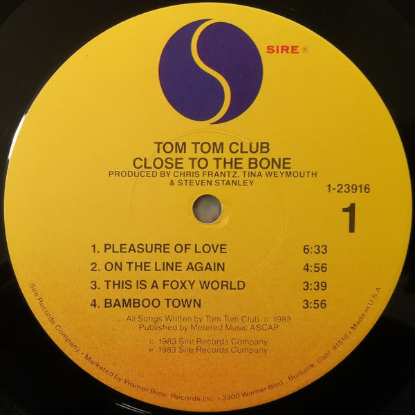 Tom Tom Club : Close To The Bone (LP,Album)