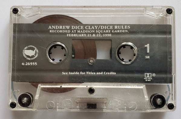 Andrew "Dice" Clay : Dice Rules (Live At Madison Square Garden And Other Jernts) (Album)