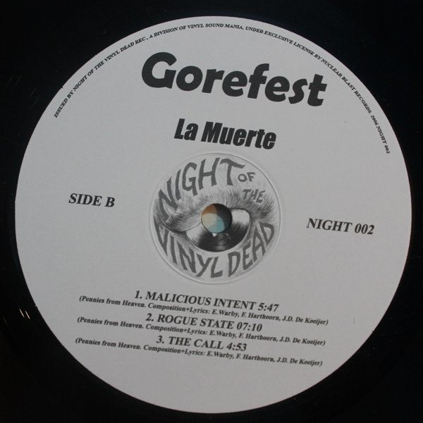Gorefest : La Muerte (LP,Album,Limited Edition,Numbered)