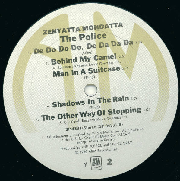Police, The : Zenyatta Mondatta (LP,Album)