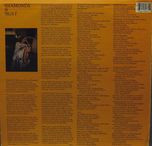 Joan Baez : Diamonds & Rust (LP,Album,Reissue)