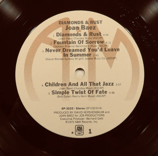 Joan Baez : Diamonds & Rust (LP,Album,Reissue)