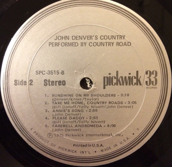 Country Road : John Denver's Country (LP,Album)