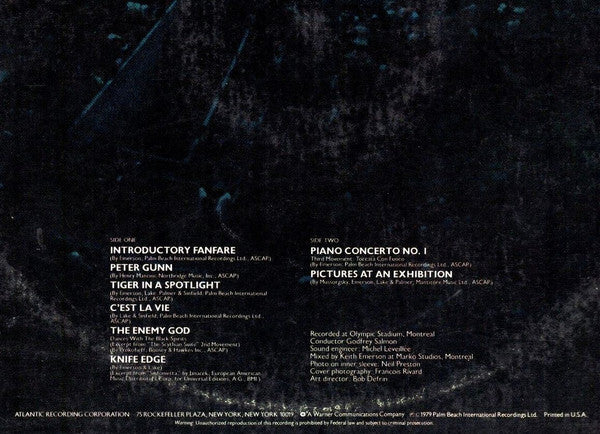 Emerson, Lake & Palmer : In Concert (LP,Album)