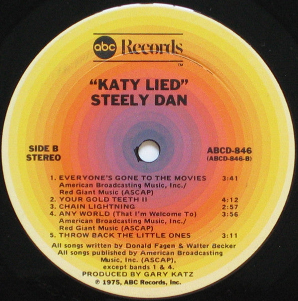 Steely Dan : Katy Lied (LP,Album,Stereo)