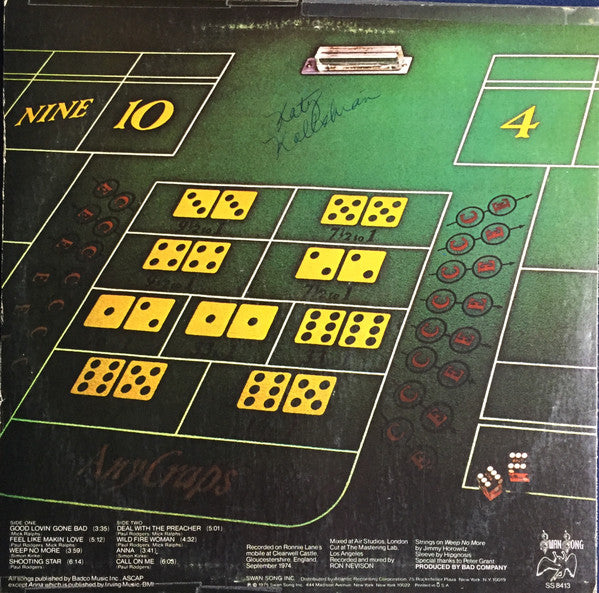 Bad Company (3) : Straight Shooter (LP,Album,Stereo)