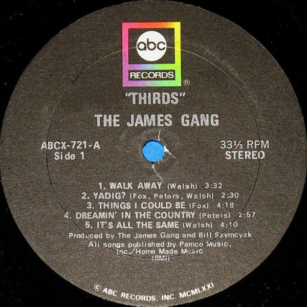 James Gang : Thirds (LP,Album,Stereo)