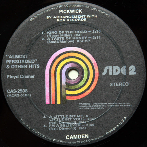 Floyd Cramer : Almost Persuaded And Other Hits (LP,Compilation,Reissue)