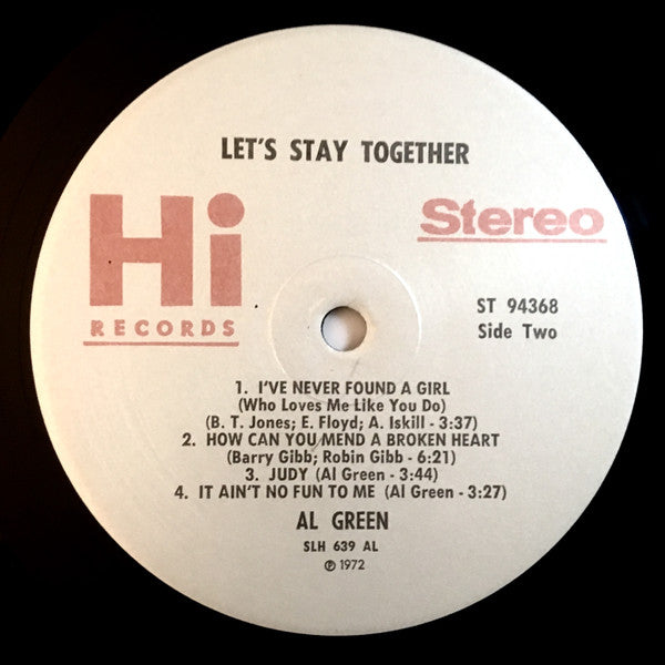 Al Green : Let's Stay Together (LP,Album,Club Edition)