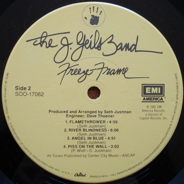 J. Geils Band, The : Freeze-Frame (LP,Album,Stereo)