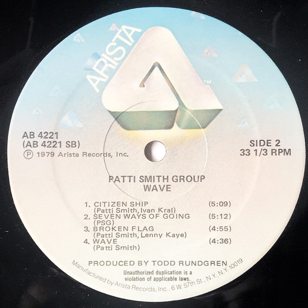 Patti Smith Group : Wave (LP,Album,Stereo)
