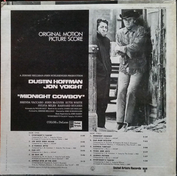 Various : Midnight Cowboy (Original Motion Picture Score) (LP,Album,Stereo)