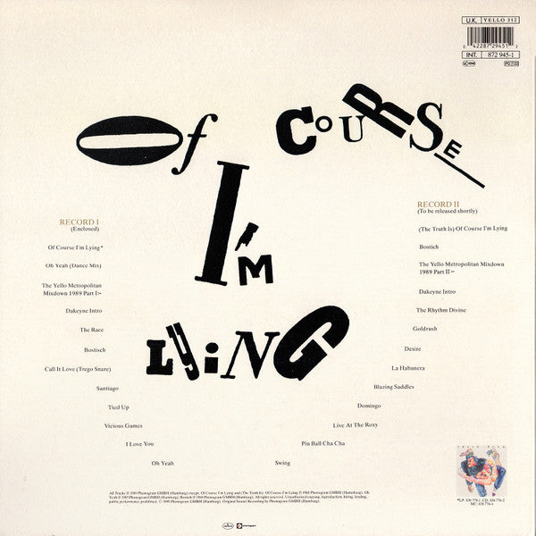 Yello : Of Course I'm Lying (12",45 RPM)