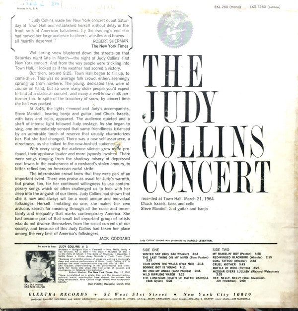 Judy Collins : The Judy Collins Concert (LP,Album,Stereo)