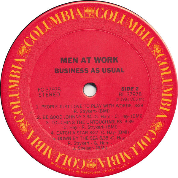 Men At Work : Business As Usual (LP,Album)