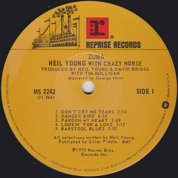 Neil Young With Crazy Horse : Zuma (LP,Album,Repress)