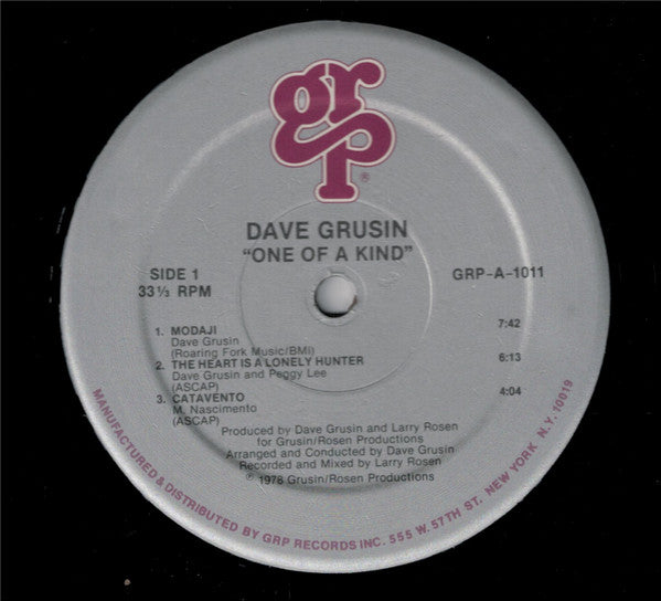 Dave Grusin : One Of A Kind (LP,Album)