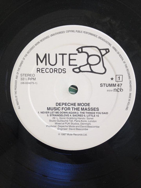 Depeche Mode : Music For The Masses (LP,Album,Stereo)