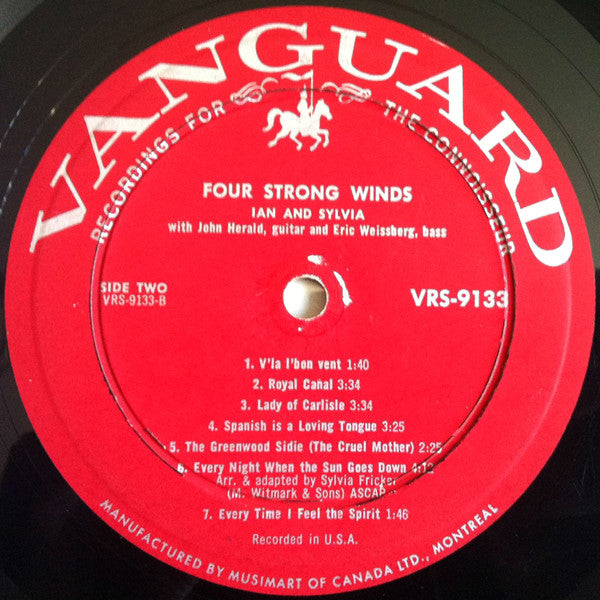 Ian & Sylvia : Four Strong Winds (LP,Album,Mono)