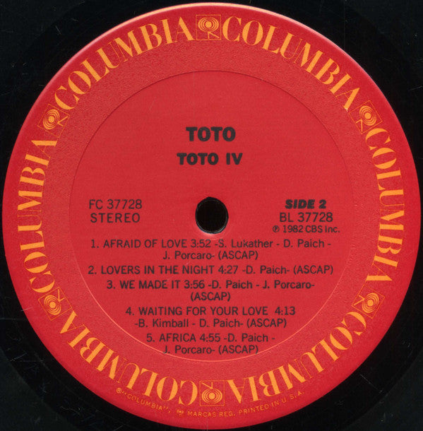 Toto : Toto IV (LP,Album)