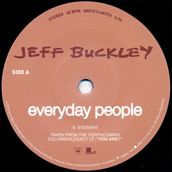 Jeff Buckley / Sly & The Family Stone : Everyday People  (7",45 RPM,Record Store Day,Single,Limited Edition)