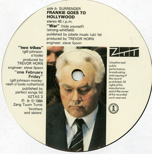 Frankie Goes To Hollywood : Two Tribes (Carnage) (12",Single,45 RPM)