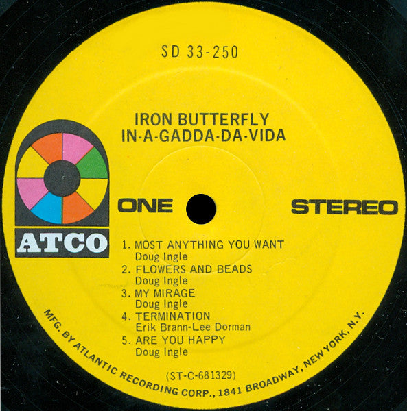 Iron Butterfly : In-A-Gadda-Da-Vida (LP,Album,Repress)
