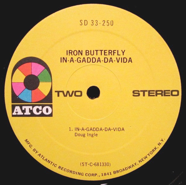 Iron Butterfly : In-A-Gadda-Da-Vida (LP,Album,Repress)