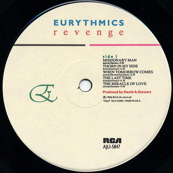 Eurythmics : Revenge (LP,Album,Stereo)