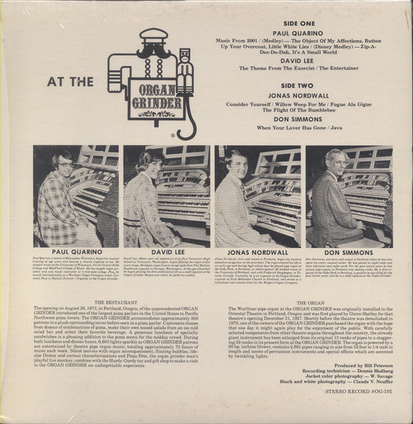 Various : At The Organ Grinder (LP,Album)