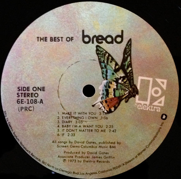 Bread : The Best Of Bread (LP,Compilation,Reissue,Stereo)