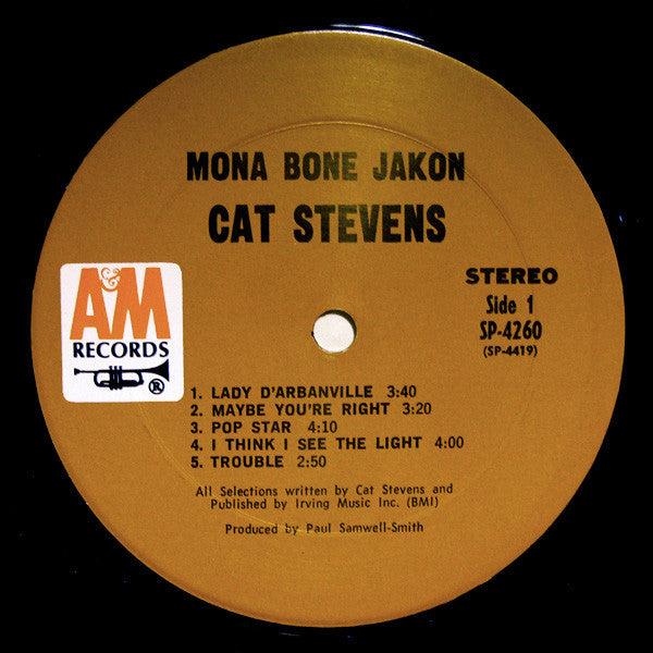 Cat Stevens : Mona Bone Jakon (LP,Album,Stereo)